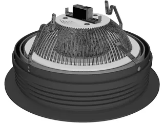 LED Recessed Ceiling Fixture 3D Model preview