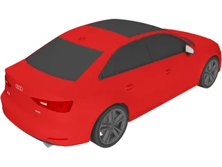 Audi A3 Sedan 2.0 TFSI (2015) 3D Model preview