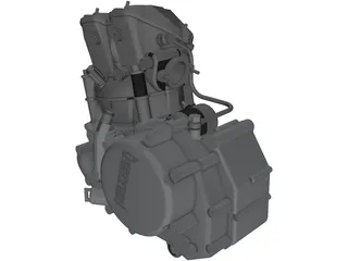 Husaberg Engine 450cc 3D Model preview