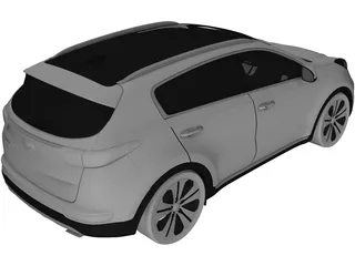 Kia Sportage (2017) 3D Model preview
