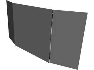 Openable Whiteboard 3D Model preview