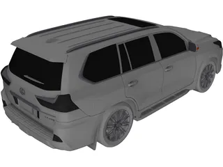 Lexus LX570 (2016) 3D Model preview