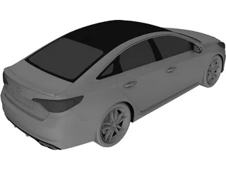 Hyundai Sonata (2016) 3D Model preview