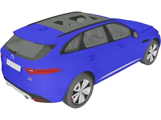 Jaguar F-Pace S (2017) 3D Model preview