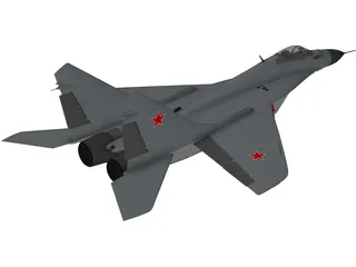 MiG-29A Fulcrum 3D Model preview