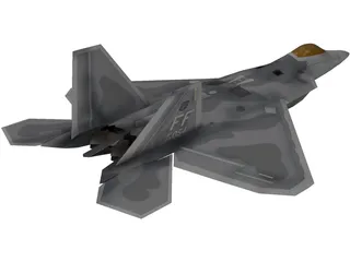 F-22 Raptor 3D Model preview