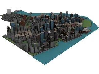 New York Lower Manhattan 3D Model preview