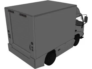 Hino 300 Series Cab Box (2012) 3D Model preview