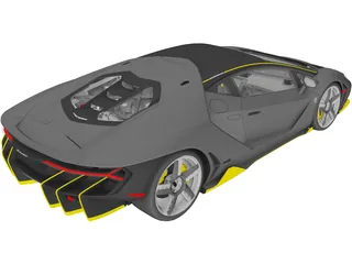 Lamborghini Centenario LP 770-4 (2016) 3D Model preview