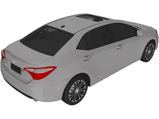 Toyota Corolla S (2014) 3D Model preview