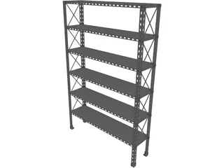 Metal Shelf 3D Model preview