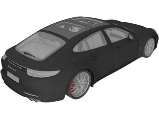 Porsche Panamera Turbo (2017) 3D Model preview