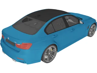 BMW M3 F30 Sedan (2015) 3D Model preview