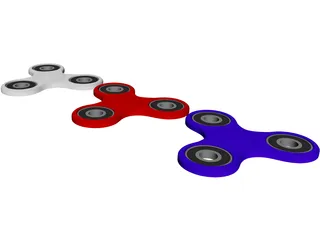 Fidget Hand Spinner 3D Model preview