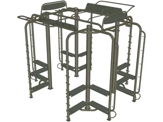 Gym Equipment 3D Model preview