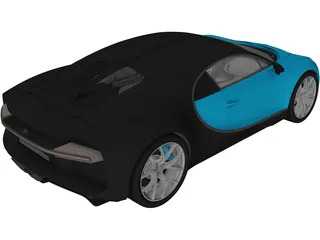 Bugatti Chiron (2017) 3D Model preview