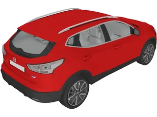 Nissan Qashqai (2014) 3D Model preview