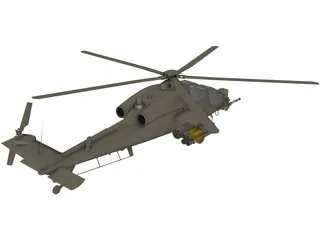 T-129 ATAK Helicopter 3D Model preview