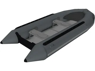 Inflatable Boat 3D Model preview