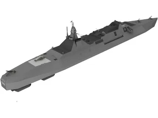 TF-3000 Kanuni Cruiser 3D Model preview