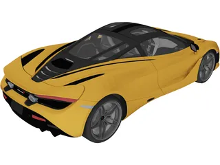 McLaren 720S (2018) 3D Model preview