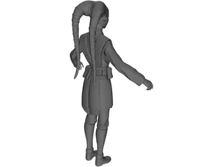 Jedi Twilek Padawan 3D Model preview