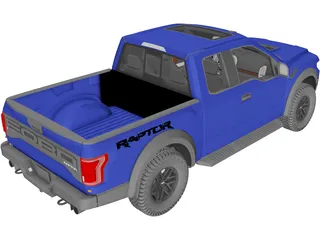 Ford F-150 Raptor (2017) 3D Model preview