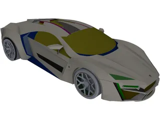 Lykan Hypersport 3D Model preview
