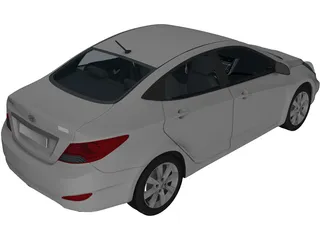 Hyundai Accent (2009) 3D Model preview