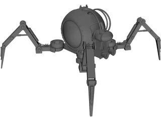 Mechanical Spider Robot 3D Model preview