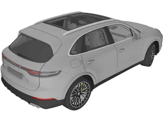 Porsche Cayenne S (2018) 3D Model preview