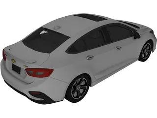 Chevrolet Cruze RS (2018) 3D Model preview