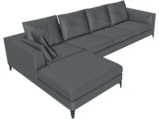 Minotti Anderson Sofa 3D Model preview