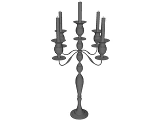 Candle Stick Classic 3D Model preview