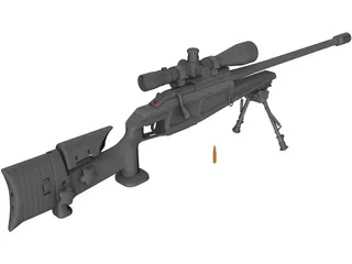 Blaser R93 LRS2 3D Model preview