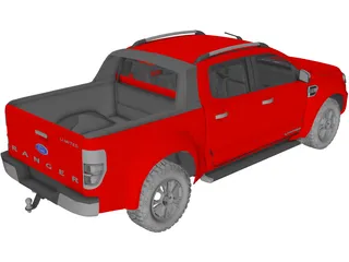 Ford Ranger Pickup (2015) 3D Model preview