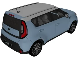 Kia Soul (2014) 3D Model preview