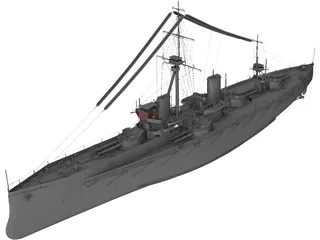 Dreadnouth Battleship 3D Model preview