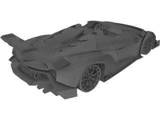Lamborghini Veneno Roadster LP750-4 (2015) 3D Model preview