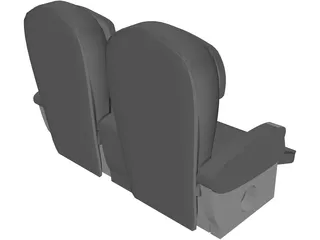 Seats Airplane 3D Model preview