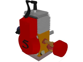 5HP Engine 3D Model preview