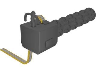 Hand-Held MiniGun 3D Model preview