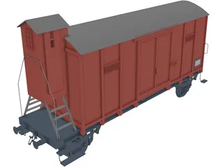 Wagon with Cabin 3D Model preview