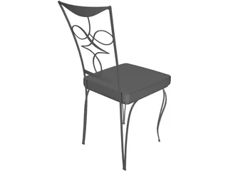 Cast Iron Chair 3D Model preview