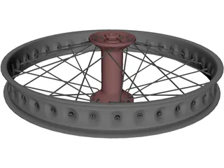 Motorcycle Wheel 3D Model preview