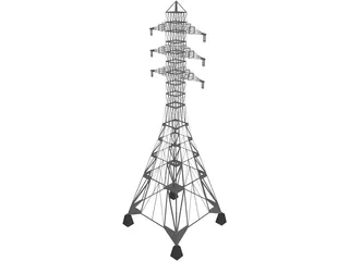 Transmission Pylon 3D Model preview