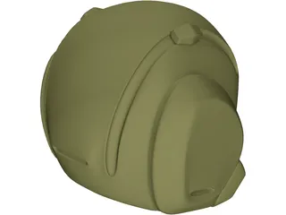 Pilot Helmet 3D Model preview