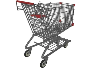 Shopping Cart 3D Model preview