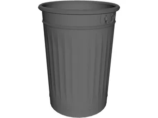 Dustbin 3D Model preview