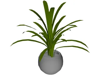 Plant in Pot 3D Model preview